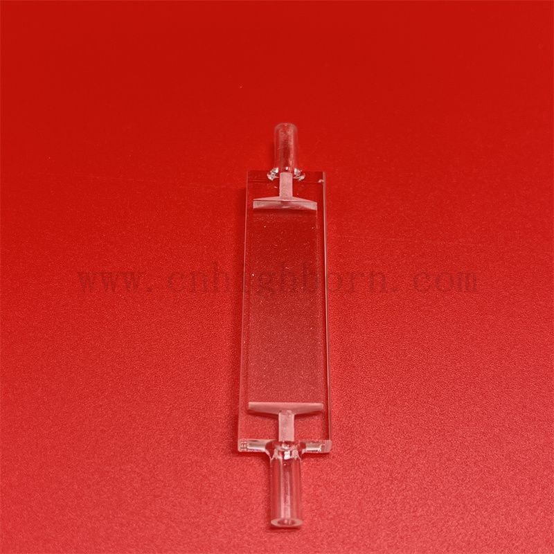 Лабораторная стеклянная спектрофотометная Quartz Стеклянная кювета микропроточная ячейка