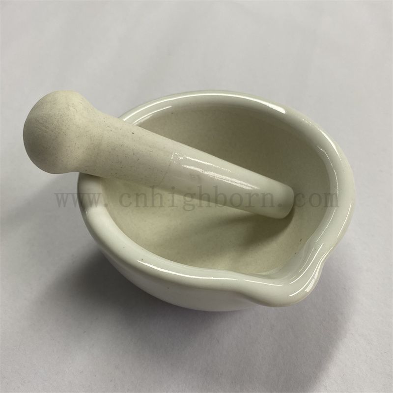 Фарфоровый раствор и пестик для школьной лабораторной миски с заливным носоном