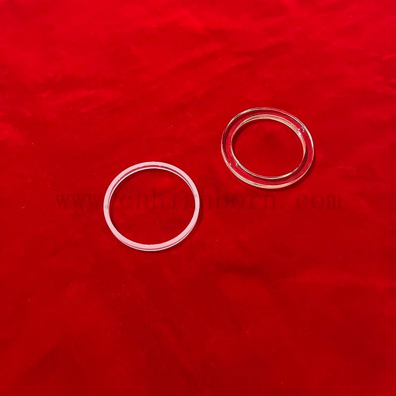 Высококачественный чистый шлифовальный кварцевый фланец, чтобы показать настройку