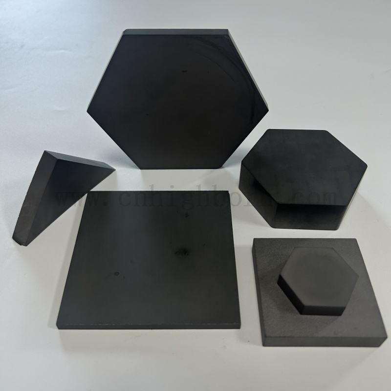 Индивидуальная высокая твердость карбида карбида шестиугольной защиты B4C Керамическая пластина