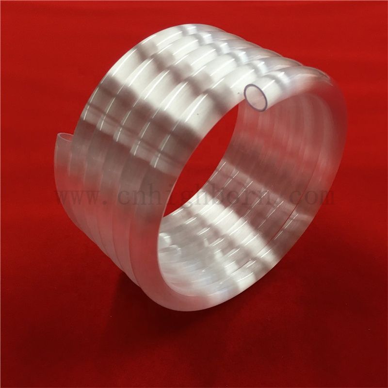 Теплостойкость непрозрачная кварцевая спиральная спиральная трубка с плавленостью из силиковной стеклянной трубы