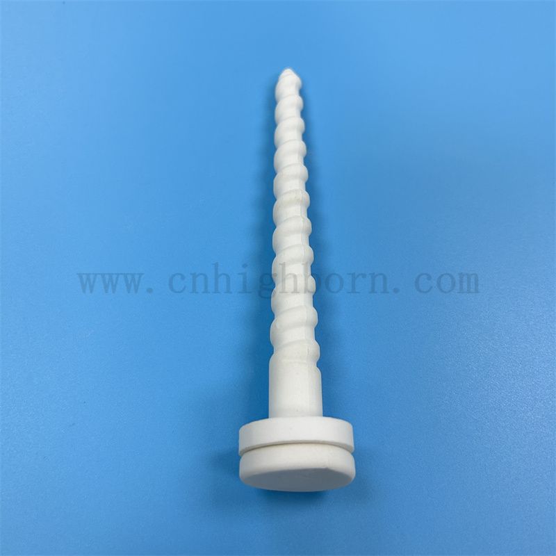Огнеупорный кордиеритовый винтовой изолятор Корундовый муллитовый керамический стержень с резьбой