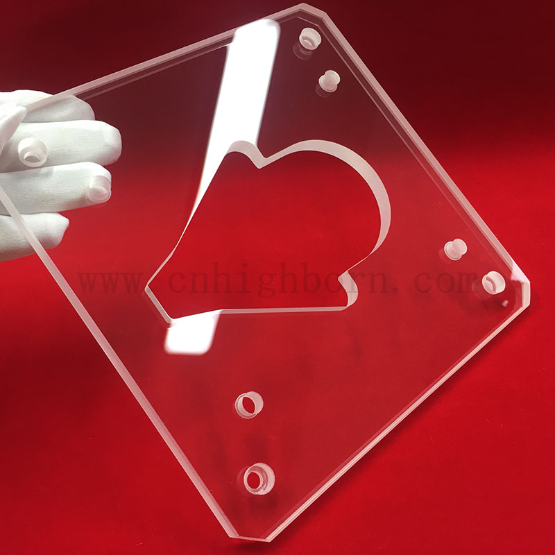Лазер -перфорированный прозрачный лист кварцевого стекла 