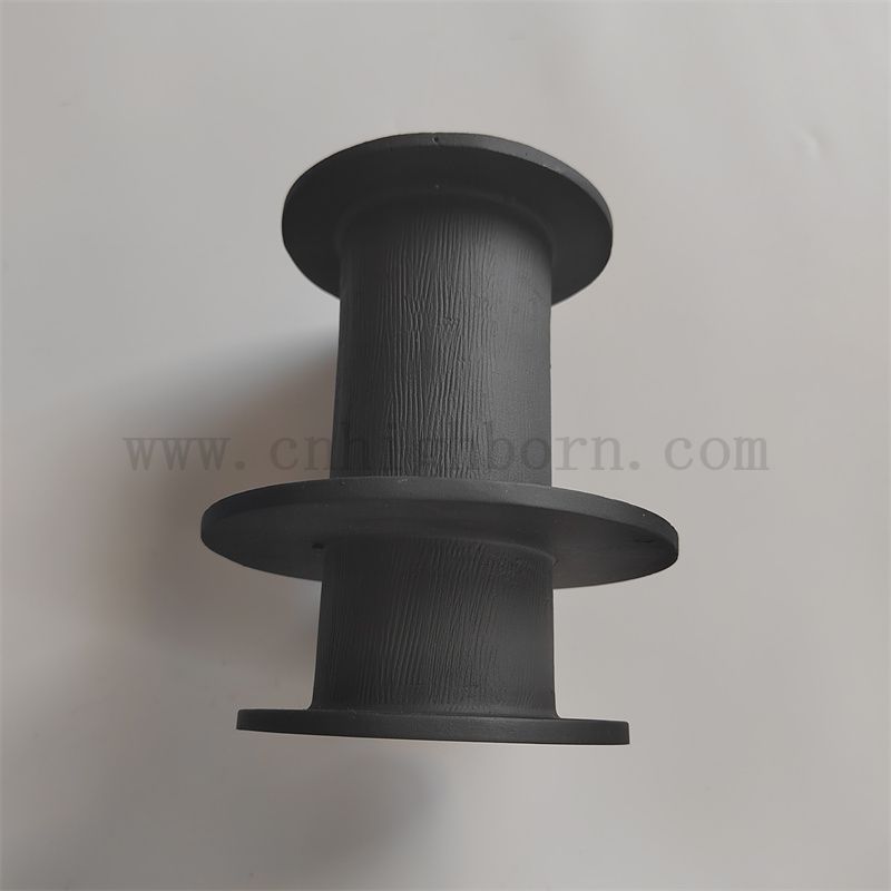 Реакция спекания кремниевого карбида нерегулярного трубного изолятора черная керамическая часть SIC SIC