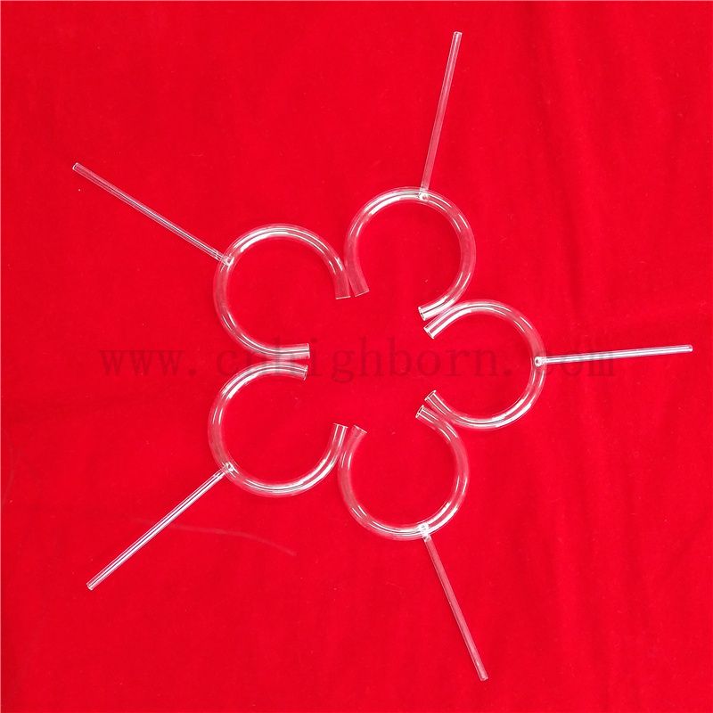 C Форма прозрачная индивидуальная кварцевая стеклянная трубка кремнезема