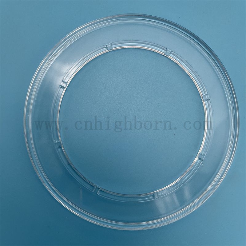 Высококачественное полированное прозрачное кварцевое фланцевое стекло из кремнезема с отверстием для промышленных применений
