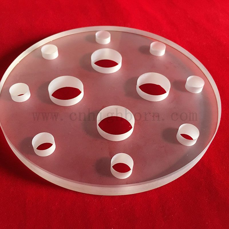 Лазерная буровая круговая стеклянная панель jgs2 Quartz с отверстием