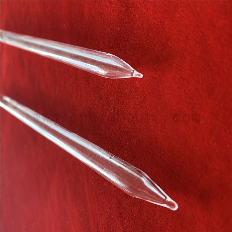Теплостойкость прозрачная высокомерная кварцевая трубка из кремнезема со стеклянной трубкой с точками с концами