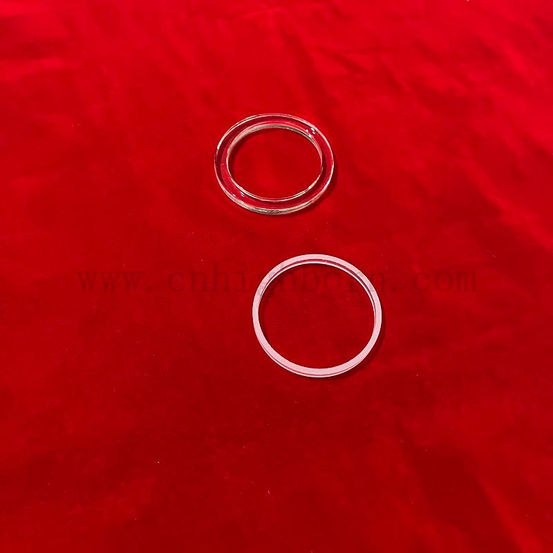 Высококачественный чистый шлифовальный кварцевый фланец, чтобы показать настройку