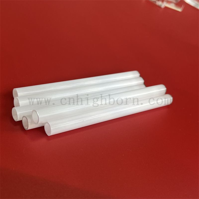 Индивидуальный размер молочный кварцевый кварцевый стеклянная трубка непрозрачная кварцевая труба