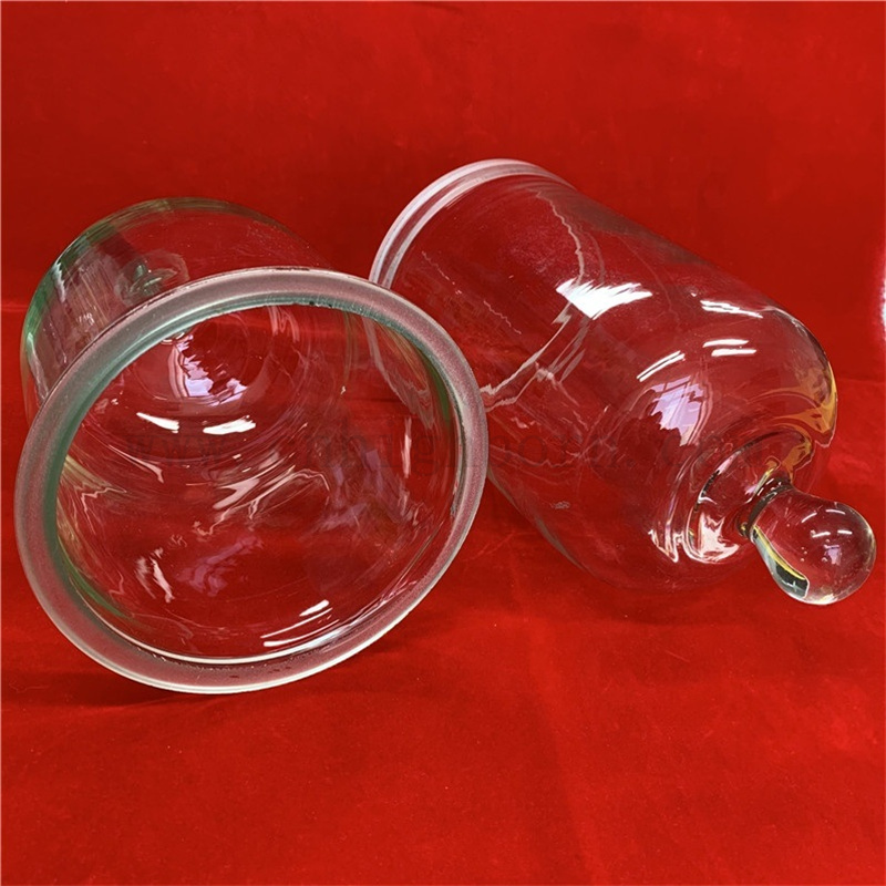 Высокая чистота прозрачная боросиликатная стеклянная крышка для колокольчика