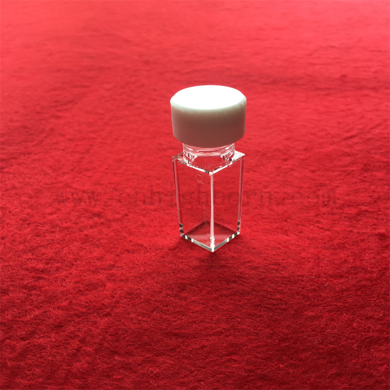 Стандартный колориметр кювета прозрачная кварцевая флуоресцентная стеклянная кювета с винтовой крышкой