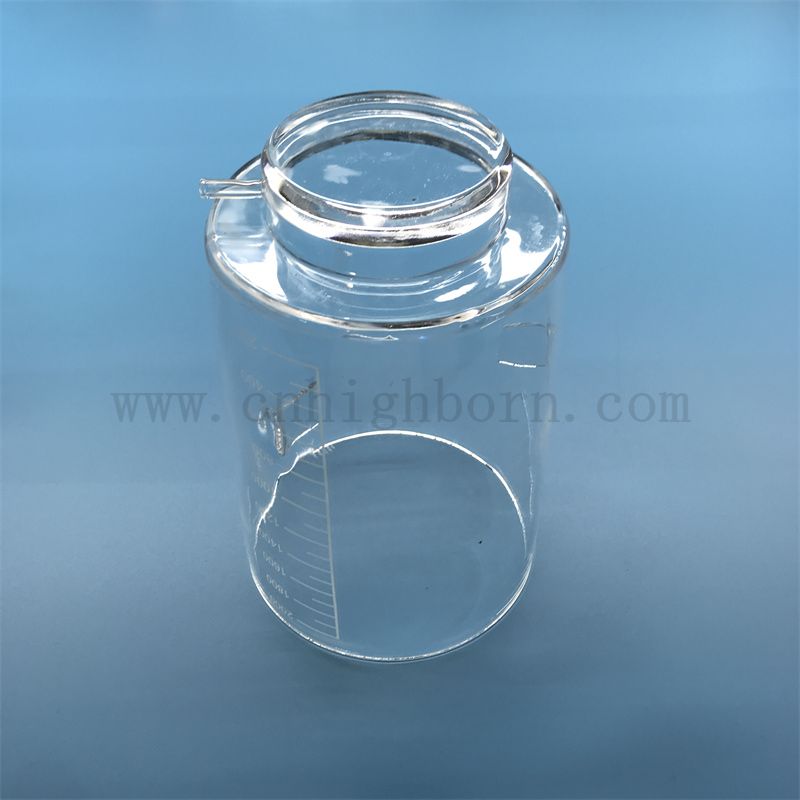  Индивидуальная формовая теплостойкость Прозрачный кремный кварцевый сосуд