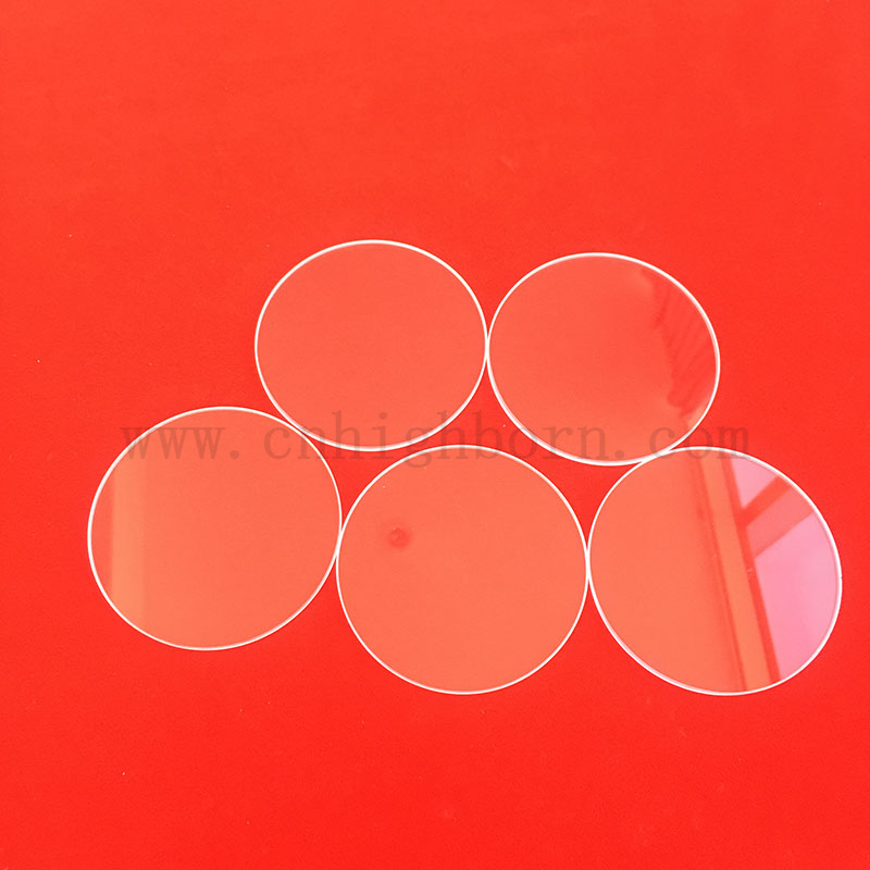 Круглый прозрачный кремный кварцевый стеклянный диск для окна теплового наблюдения