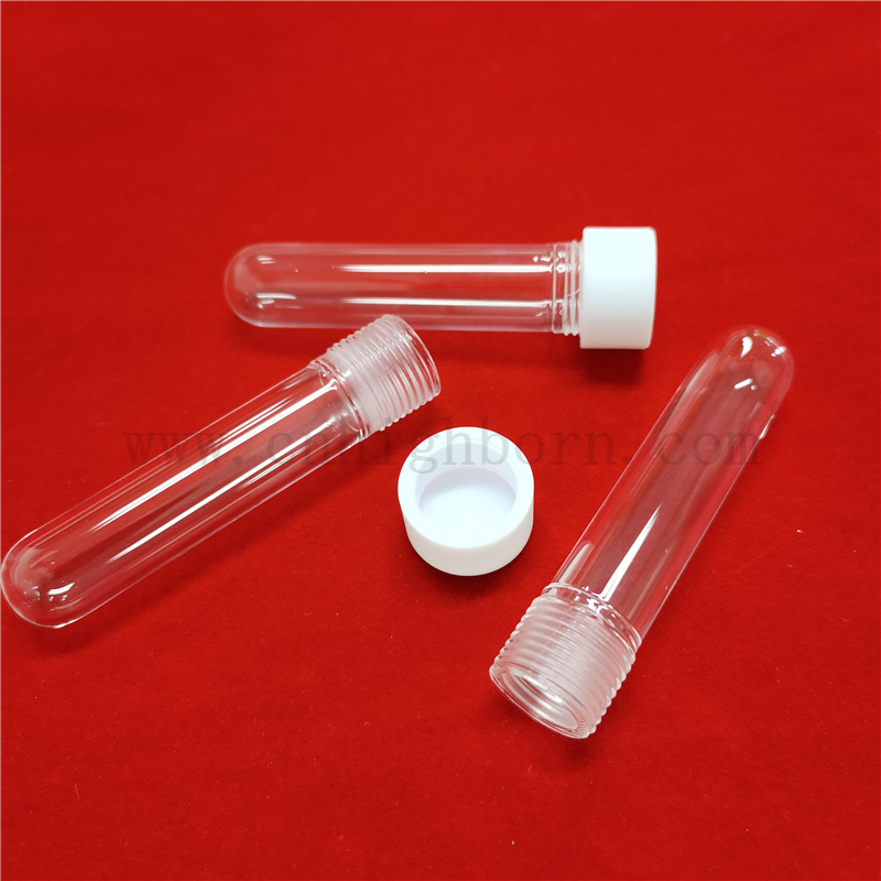 Настраиваемая прозрачная винтовая резьба из слитого кремнетического кварцевого стекла.