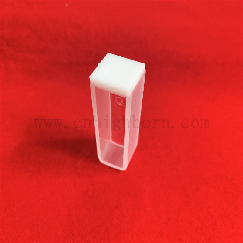 Лабораторный круглый нижний стандартный Q104 Оптическая стеклянная проточная ячейка 3,5 мл спектрофотометр Кварцевая стеклянная кювета