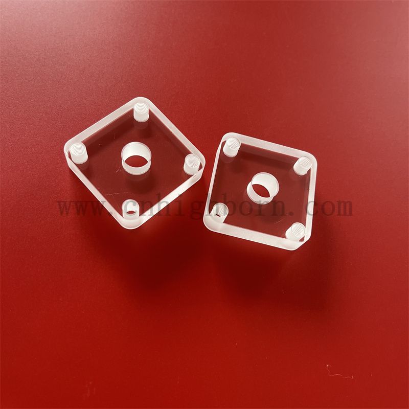 Прозрачная квадратная кварцевая пластина