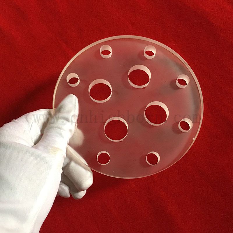 Лазерная буровая круговая стеклянная панель jgs2 Quartz с отверстием