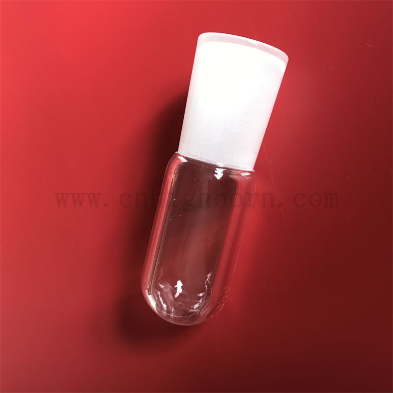 Теплостойкость прозрачная индивидуальная пробирка из кварцевого кремничного стекла с круглым дном и замороженным ртом