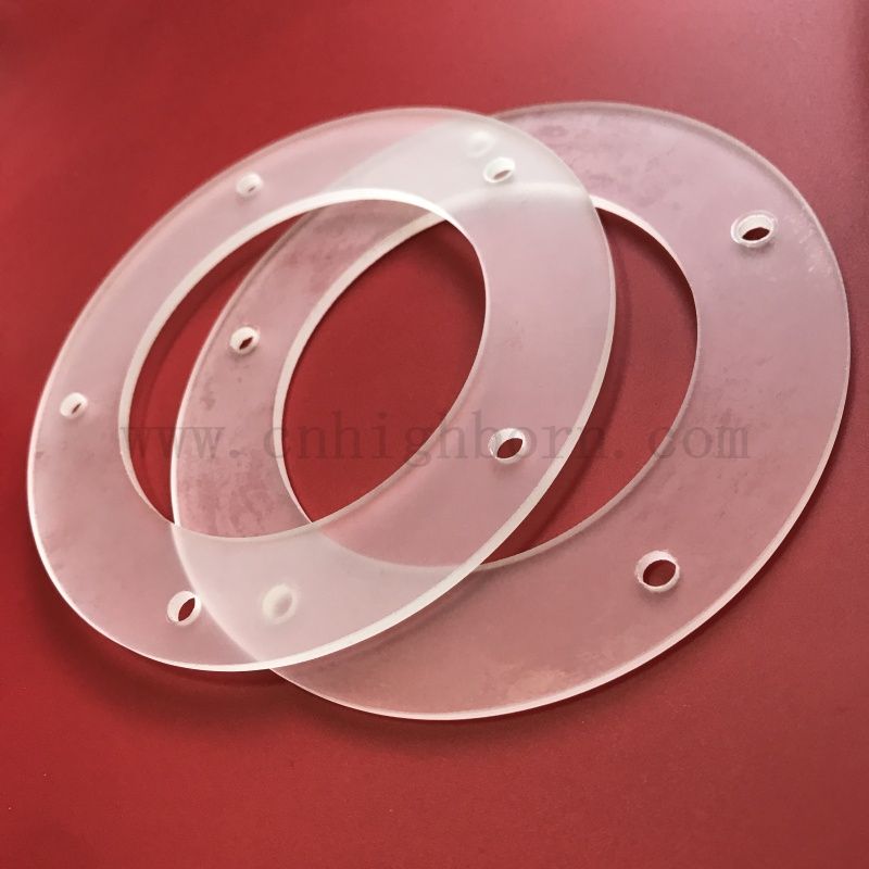 Индивидуальный морозный кварцевый стеклянный фланец с отверстием для нагрева 