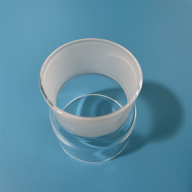 Индивидуальная прозрачная форма кварцевая стеклянная трубка с матовым ртом