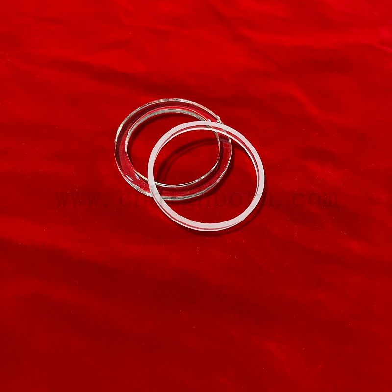 Высококачественный чистый шлифовальный кварцевый фланец, чтобы показать настройку