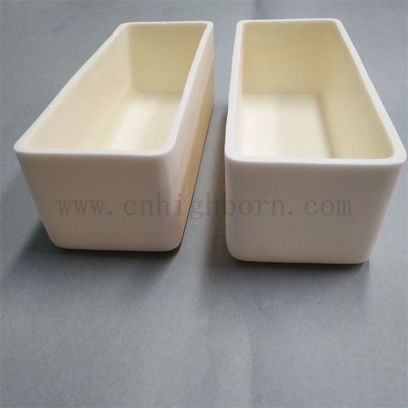 Высокая температура, устойчивая к Al2O3 керамическое сгорание, лодка глинория фарфоровое плавление