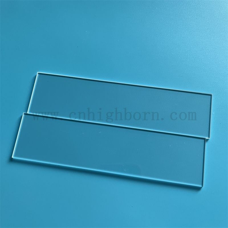 Высокая чистота прямоугольник прозрачная полированная стеклянная панель кремнезема для ультрафиолета