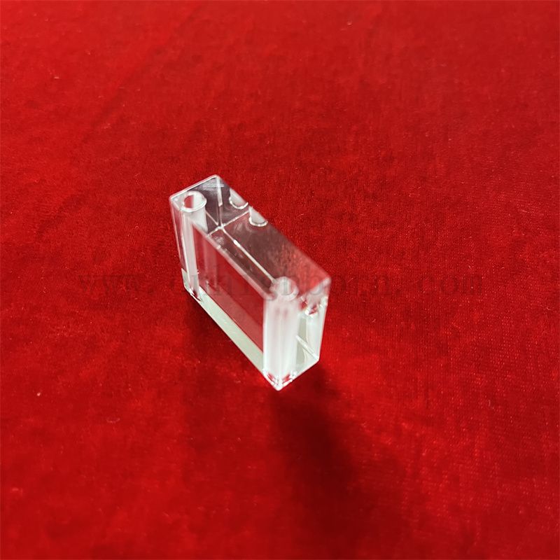 Высокий пропускание квадрат прозрачный полированное стеклянное стеклянное лист с лазерным бурением с лазерным бурением