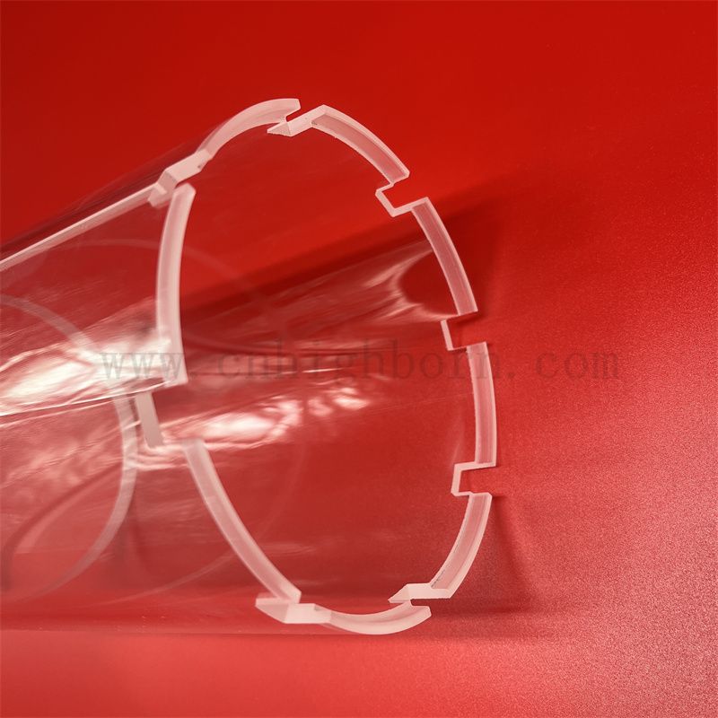 Высококачественная индивидуальная форма прозрачная плавленая кремничная стеклянная трубка