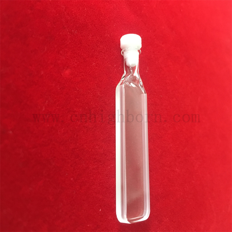 Высокая точная кюветская Quartz Pools Стандартная прямоугольная клетка круглый нижний дневой стеклянный стеклянная кювета