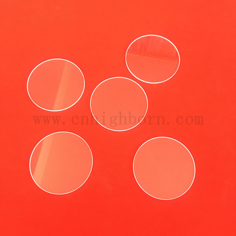 Круглый прозрачный кремный кварцевый стеклянный диск для окна теплового наблюдения