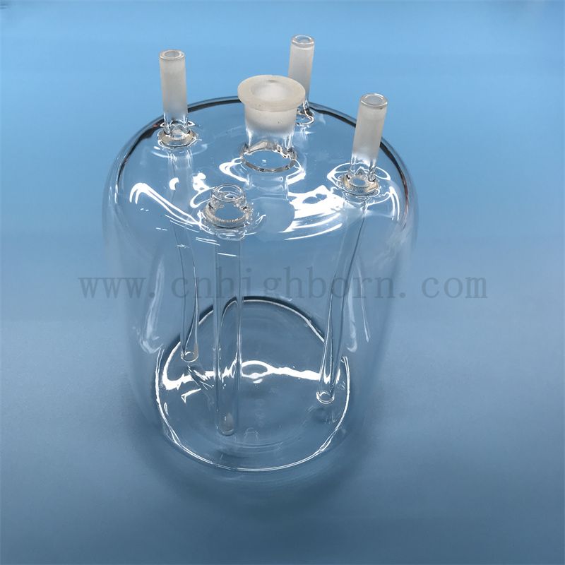 Прозрачный индивидуальный кварцевый стеклянный реактор с высокой температурой
