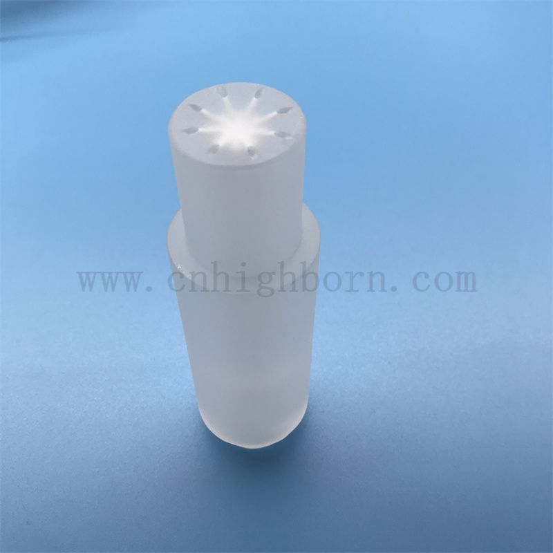 Теплостойкость полупрозрачная индивидуальная кварцевая стеклянная трубка с лазерным бурением