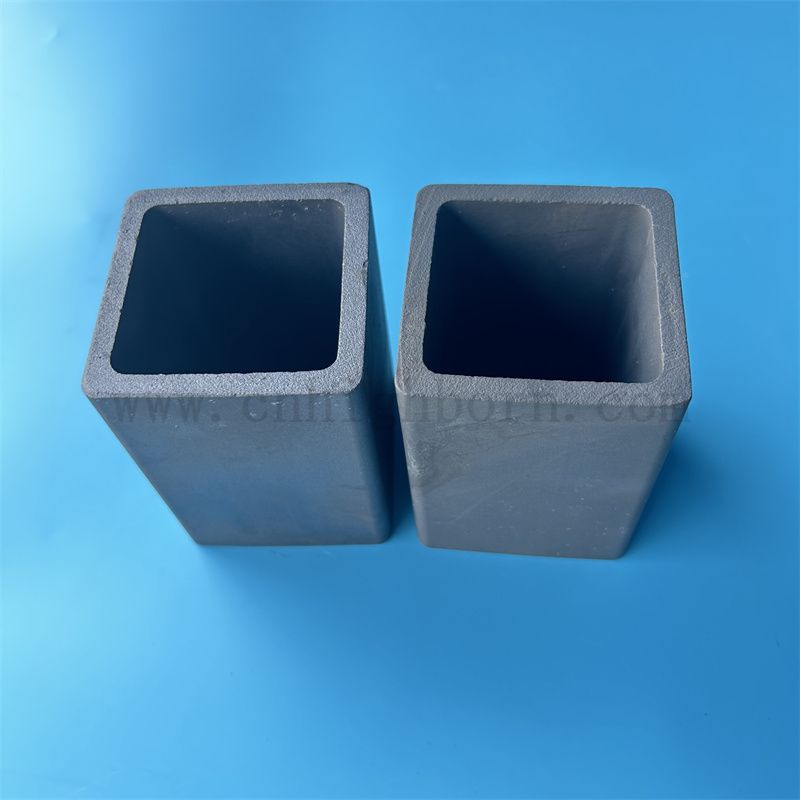 Изолятор кремниевой квадратная трубка Высокая твердость реакция спекания керамической трубы SIC SIC