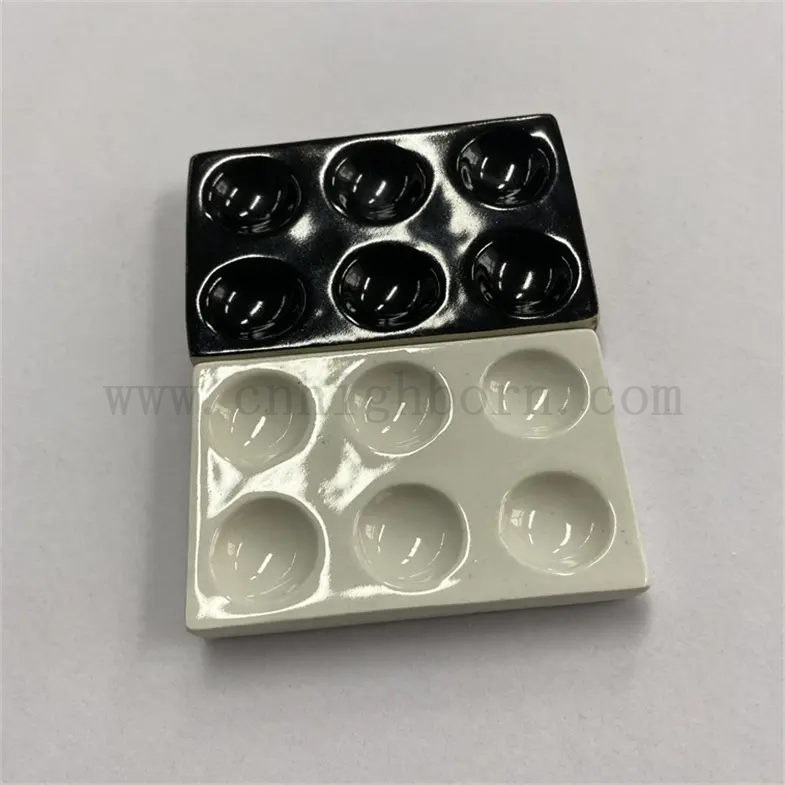 Индивидуальная глазурованная квадратная лабораторная фарфоровая керамическая летучая блюда