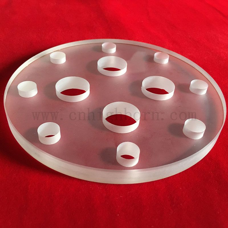 Лазерная буровая круговая стеклянная панель jgs2 Quartz с отверстием