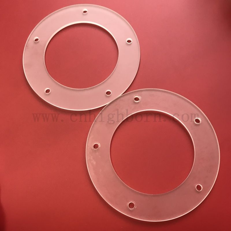 Индивидуальный морозный кварцевый стеклянный фланец с отверстием для нагрева 