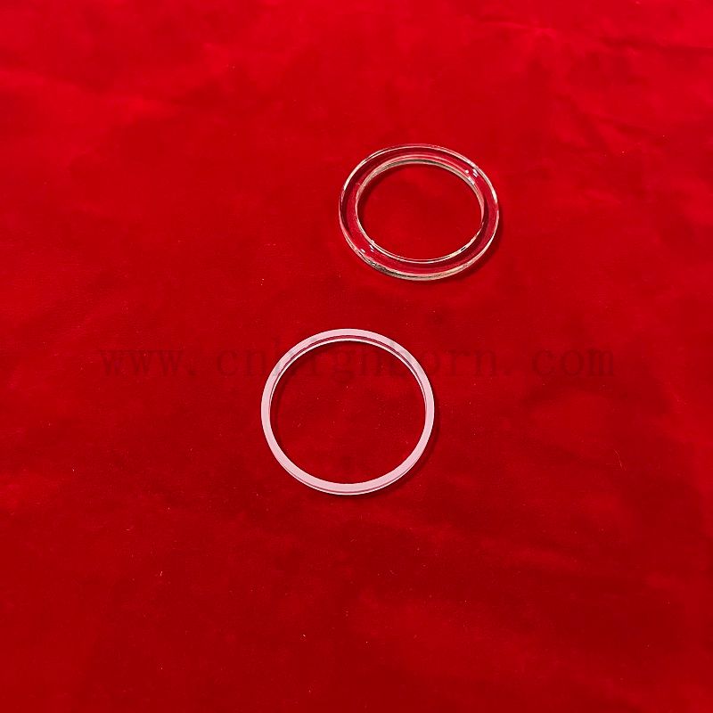 Высококачественный чистый шлифовальный кварцевый фланец, чтобы показать настройку