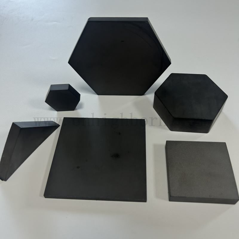 Индивидуальная высокая твердость карбида карбида шестиугольной защиты B4C Керамическая пластина