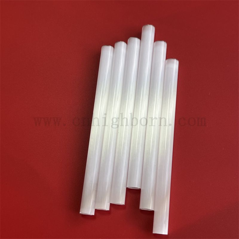 Индивидуальный размер молочный кварцевый кварцевый стеклянная трубка непрозрачная кварцевая труба