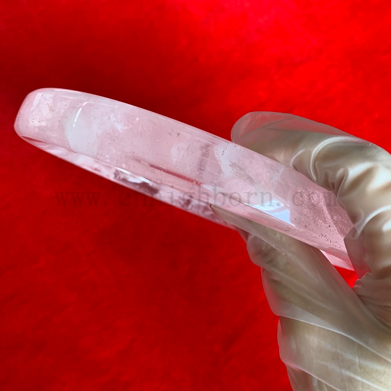 Круглое барбекю Кварцевое хрустальное выпекание стеклянная тарелка снежная кварцевая плита