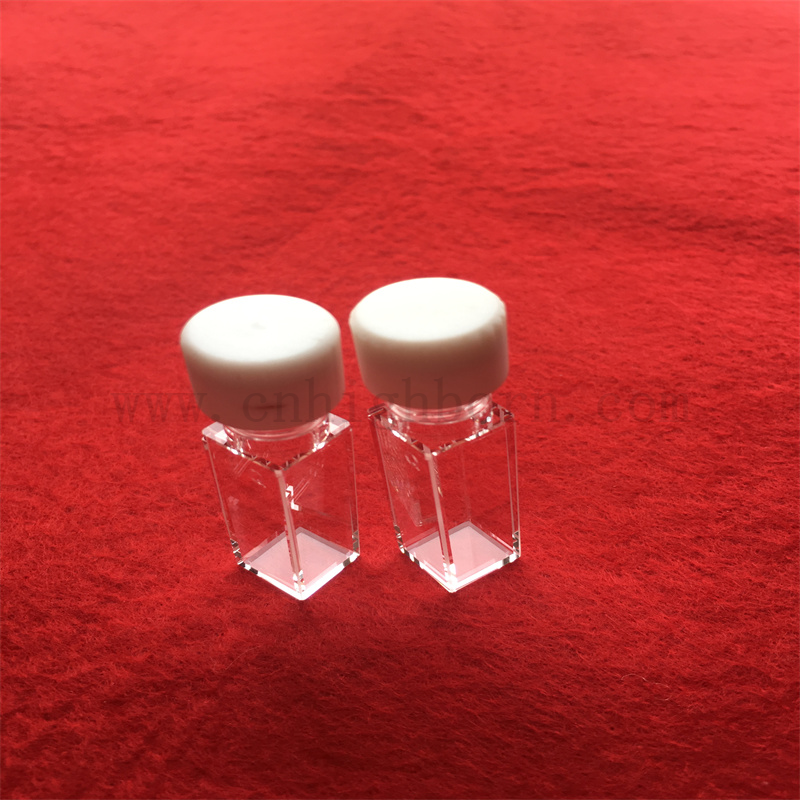 Стандартный колориметр кювета прозрачная кварцевая флуоресцентная стеклянная кювета с винтовой крышкой