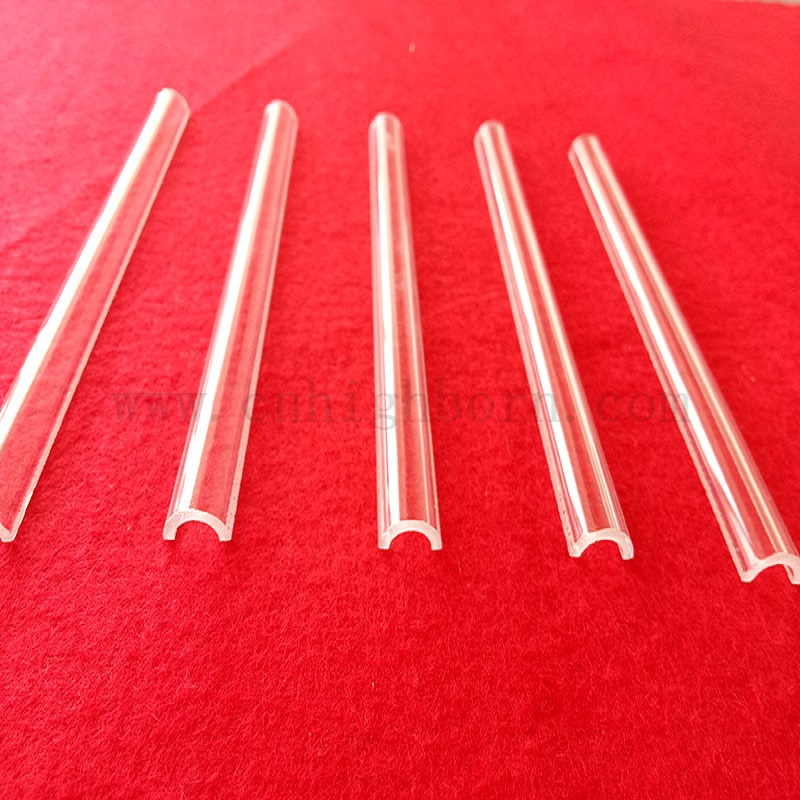 Настраиваемая кварцевая половина трубная пластина с пластиной кремнезема