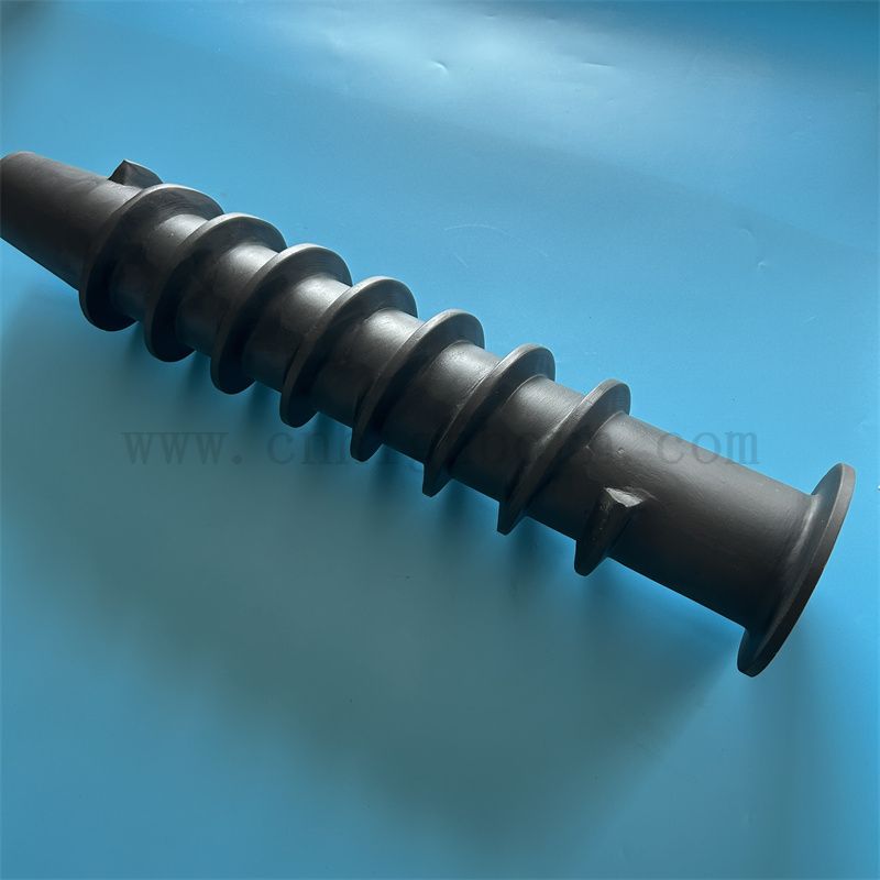 Коррозионная стойкость RBSIC Керамическая резьбовая трубка Сисие Сисие Сиси Сиси Кремниевая карбида трубы