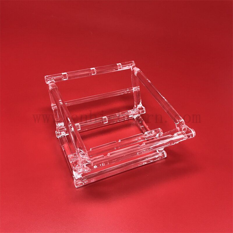 Индивидуальная прозрачная термостойкая стеклянная лодка из кварцевого кремнезема