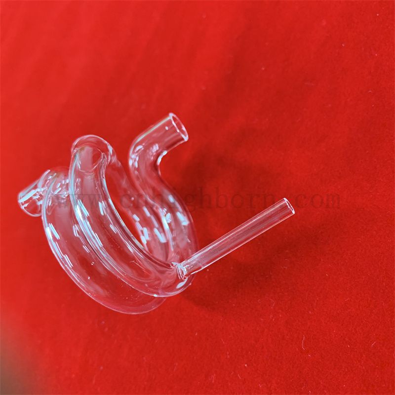 Настраиваемая прозрачная кварцевая спиральная трубка из слитого сливочной стеклянной трубы кремнезема