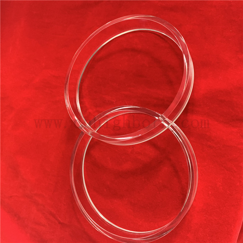 Прозрачное настраиваемое кварцевое стеклянное фланцевое фланцевое планг