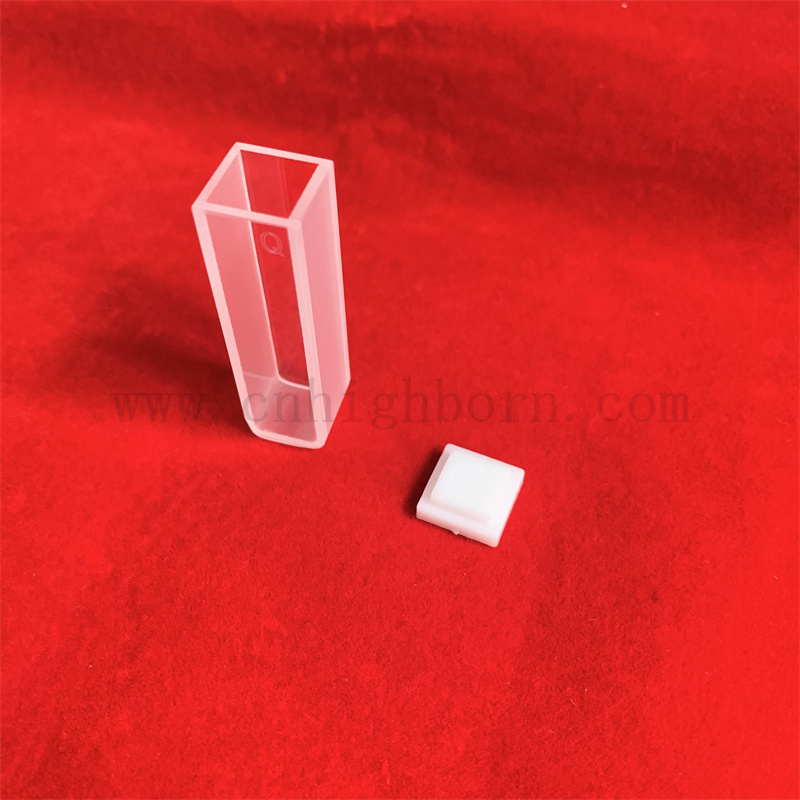 Лабораторный круглый нижний стандартный Q104 Оптическая стеклянная проточная ячейка 3,5 мл спектрофотометр Кварцевая стеклянная кювета