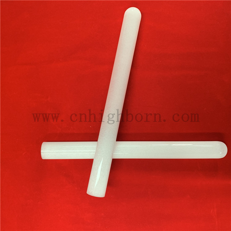 Круглое дно нагревать молочные непрозрачные кремничные стеклянные трубы 